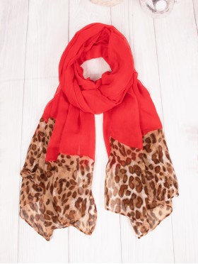 SCARF,LINEN, SOLID, LEO END